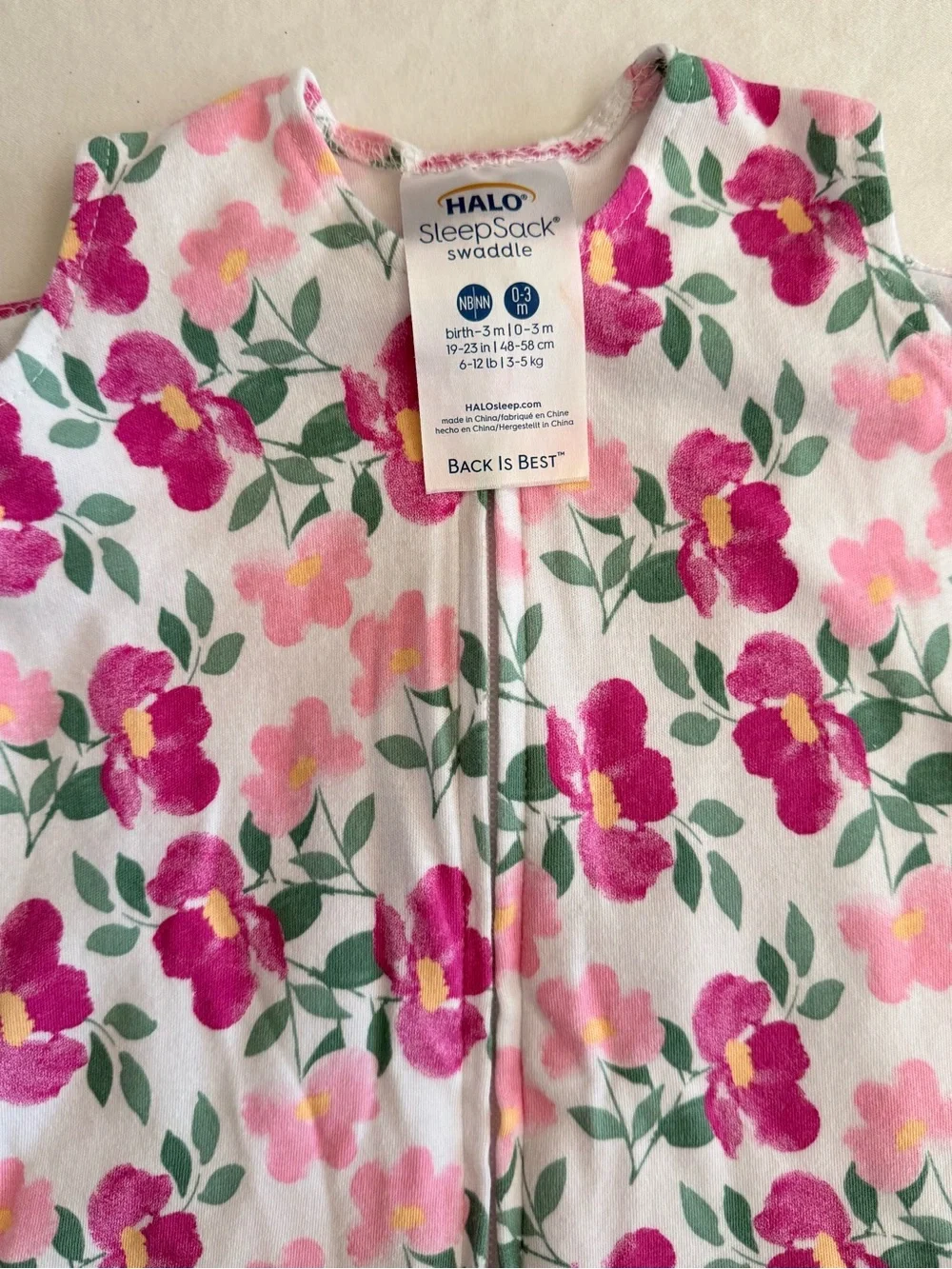 Halo NB - 3 months Floral swaddle / sleep sack